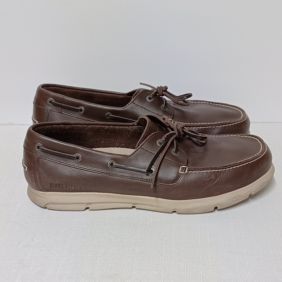 Birkenstock Brown Leather Boat Shoes Sz 46 (13) - Picture 5 of 9